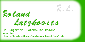 roland latzkovits business card